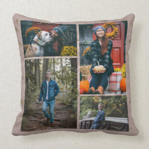 Coussin L'or rose de charme de collage de coutume/quatre