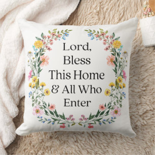 Coussin Lord Bénit Cette Maison Florale Wreath Lance Oreil