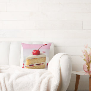 Coussin L'Oreiller À Jets De Cerise Sur Le Bord