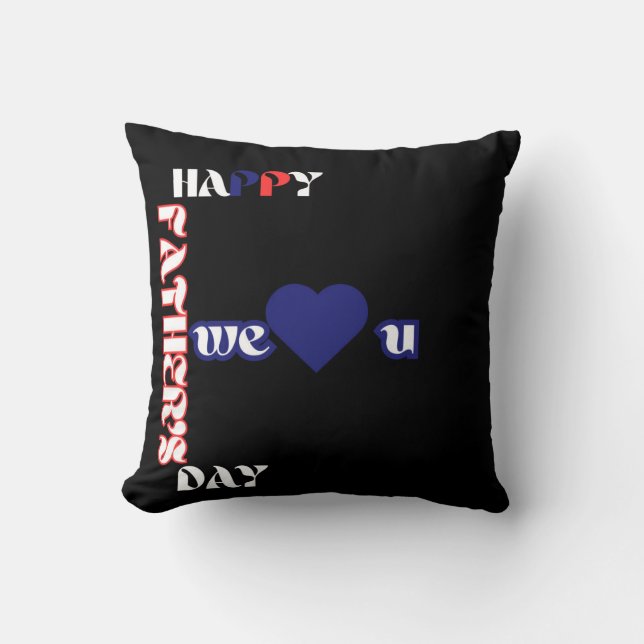 Coussin L'oreiller à lancer "Happy Fête des pères F-Format (Recto)