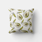 Coussin L'oreiller de lancer présente un avocat mignon. (Recto)