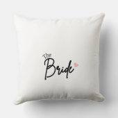 Coussin L'oreiller jeté blanc de la mariée (Verso)