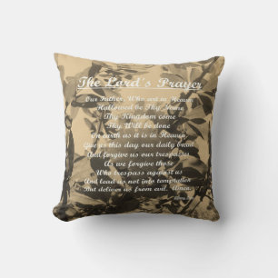 Coussin L'oreiller jeté de la prière du Seigneur