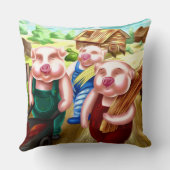 Coussin L'oreiller Les Trois Petits Cochons (Verso)