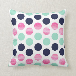 Coussin L'oreiller Navy Pink and Mint Throw. Décor coussi