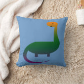 Coussin L'oreiller pour enfants du dinosaure heureux (Couverture)
