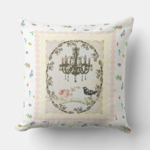 Coussin L'oreiller réversible rose bouddha coloré Chandeli