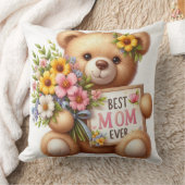 Coussin L'Oreiller Teddy Theddy "Meilleure Maman Jamais" (Couverture)