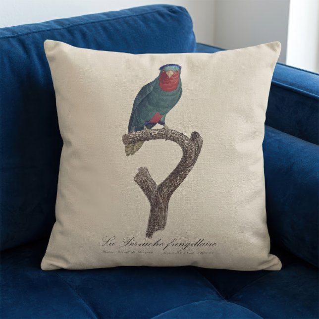 Coussin Loriquet à couronne bleue, Vini Australis (Blue-Crowned Lorikeet, Vini Australis. Throw Pillow)