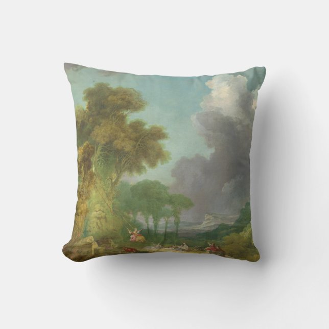 Coussin L'oscillation par Jean-Honore Fragonard (Recto)