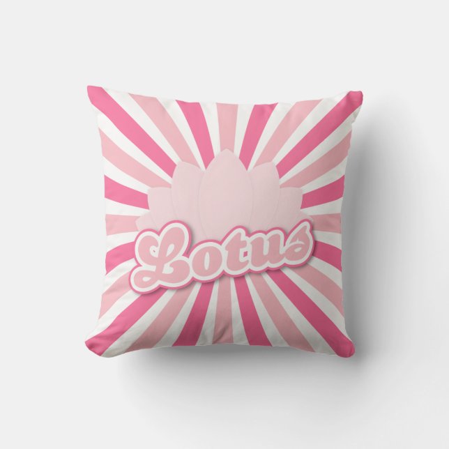 Coussin Lotus à fleur rose (Recto)