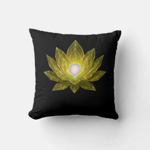 Coussin Lotus Cristal Futuriste • Énergie Science-Fiction