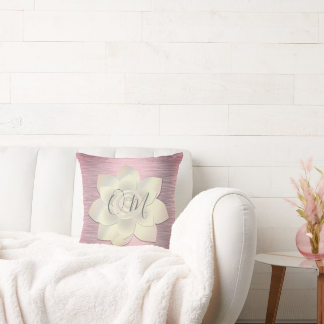 Coussin Lotus OM élégant rose (Canapé)