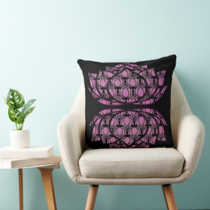 Coussin Lotus violet rouge
