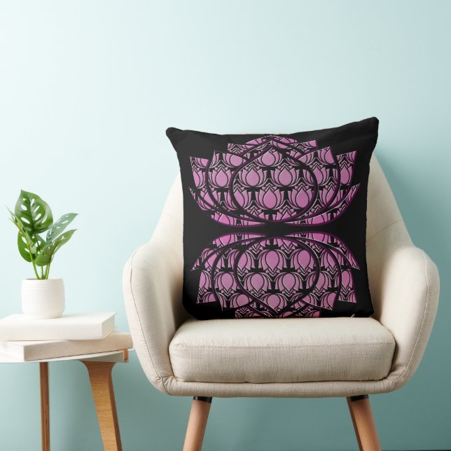 Coussin Lotus violet rouge (Chaise)