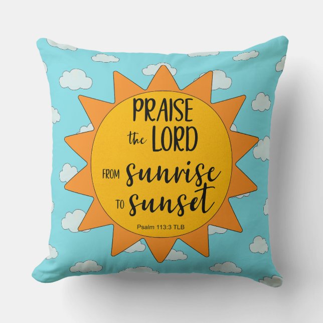 Coussin Louange au Seigneur soleil (Recto)
