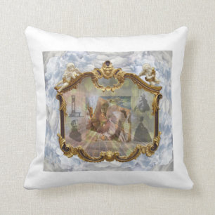 Coussin Louis XVI et Marie Antoinette Miroir nuageux 3