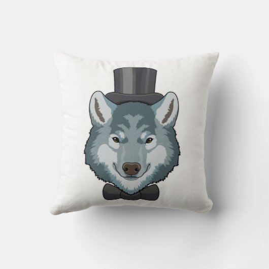 Coussin Loup comme marié avec un arc (Verso)