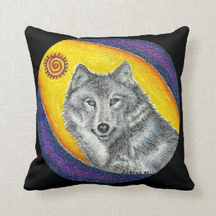 Coussin Loup curatif de chaman