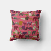 Coussin loup d'ours geo (Verso)
