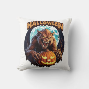 Coussin Loup-garou d'Halloween