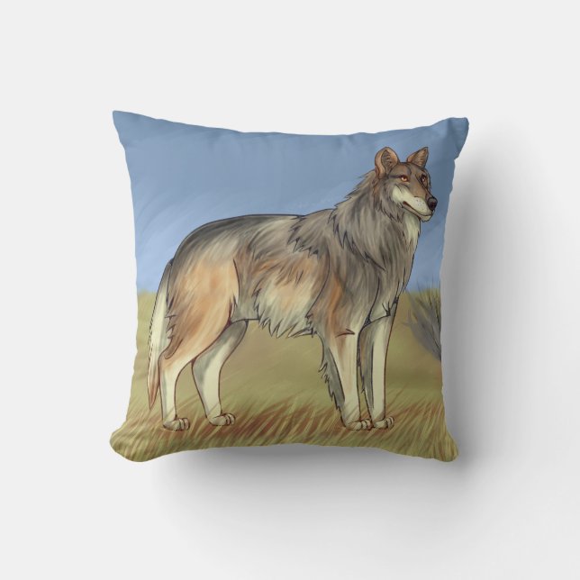 Coussin Loup mexicain (Recto)