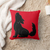 Coussin Loup noir d'hurlement (Couverture)
