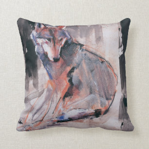 Coussin Loup se reposant 2000