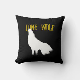 Coussin Loup Solitaire Mâle Sigma Minimaliste Moderne