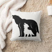 Coussin Loups noirs et blancs (Couverture)