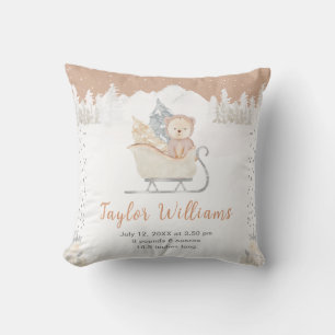 Coussin L'ours d'hiver Statistiques sur la naissance de l'