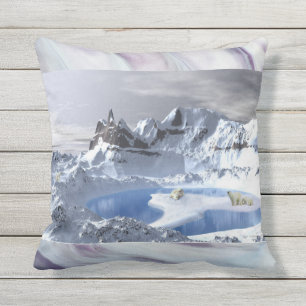 Coussin L'Ours polaire lance l'oreiller pour l'Eskimo