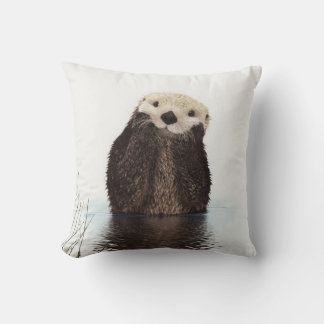 Coussin Loutre Animale Mignonne Adorable et Douce