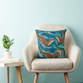 Coussin Loutres des marées dans des courants de sarcelle e (Chaise)