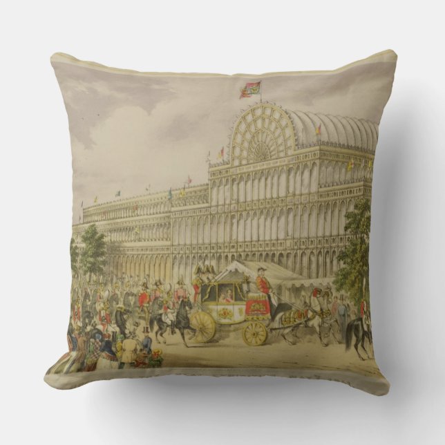 Coussin L'ouverture de la grande exposition, le 1er mai (Recto)