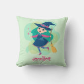 Coussin Lovable Halloween sorcière avec chambre et étoiles (Recto)