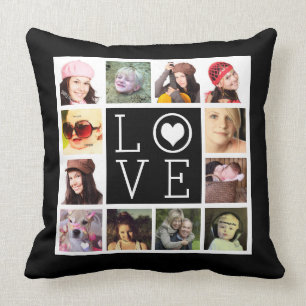Coussin LOVE 12 Instagram Photo Collage
