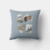 Coussin Love 4 photo simple moderne cadeau personnalisé bl (Verso)
