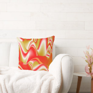 Coussin Love and Gold Abstrait 3D Rainbowart