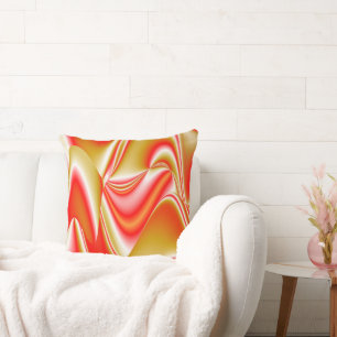 Coussin Love and Gold Abstrait 3D Rainbowart