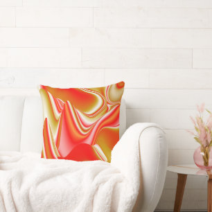 Coussin Love and Gold Abstrait 3D Rainbowart