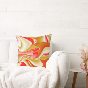 Coussin Love and Gold Abstrait 3D Rainbowart