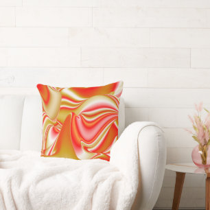 Coussin Love and Gold Abstrait 3D Rainbowart