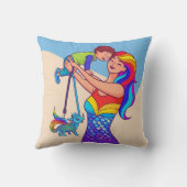 Coussin Love Beyond Borders : World Map Mama & Me Design (Verso)
