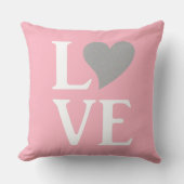 Coussin Love Bride & Co Décoration de Maison Mariage Rose (Recto)