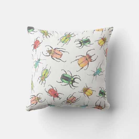 Coussin Love Bug Beetles mignonne (Verso)
