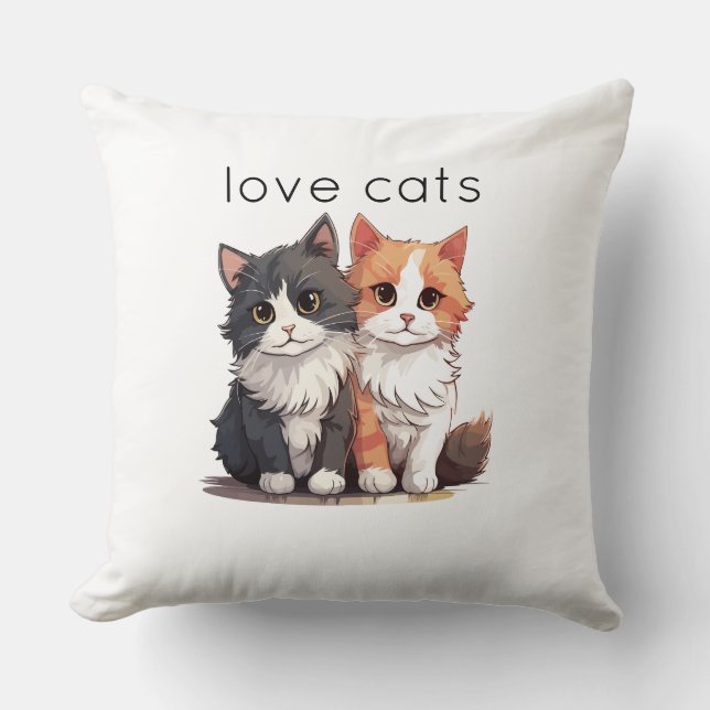 Coussin Love Cats (Recto)
