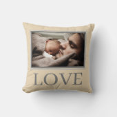 Coussin LOVE Custom Baby Photo Kids Nursery (Recto)