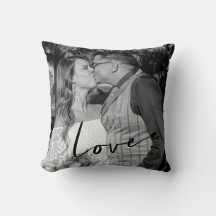 Coussin Love Custom Black and White Photo