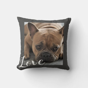 Coussin love dog personnalisé ajouter votre photo et votre